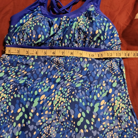 NWT Strappy Back Padded Athletic Boy Short Tankini bathing swim suit gym yoga - Picture 5 of 11